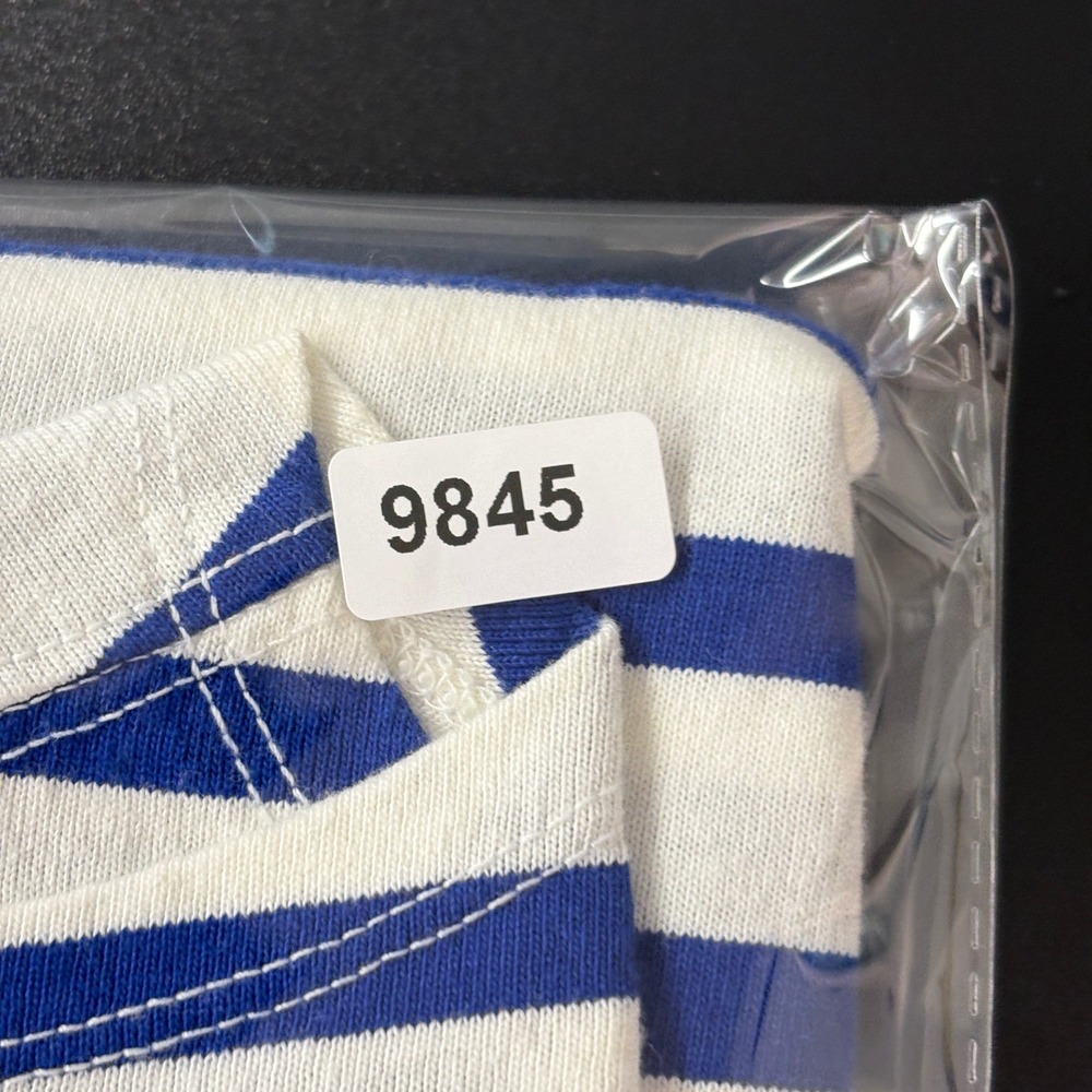 Everlane Women Long Sleeve Shirt sz M Blue White Striped Organic Cotton Boatneck - Picture 10 of 11
